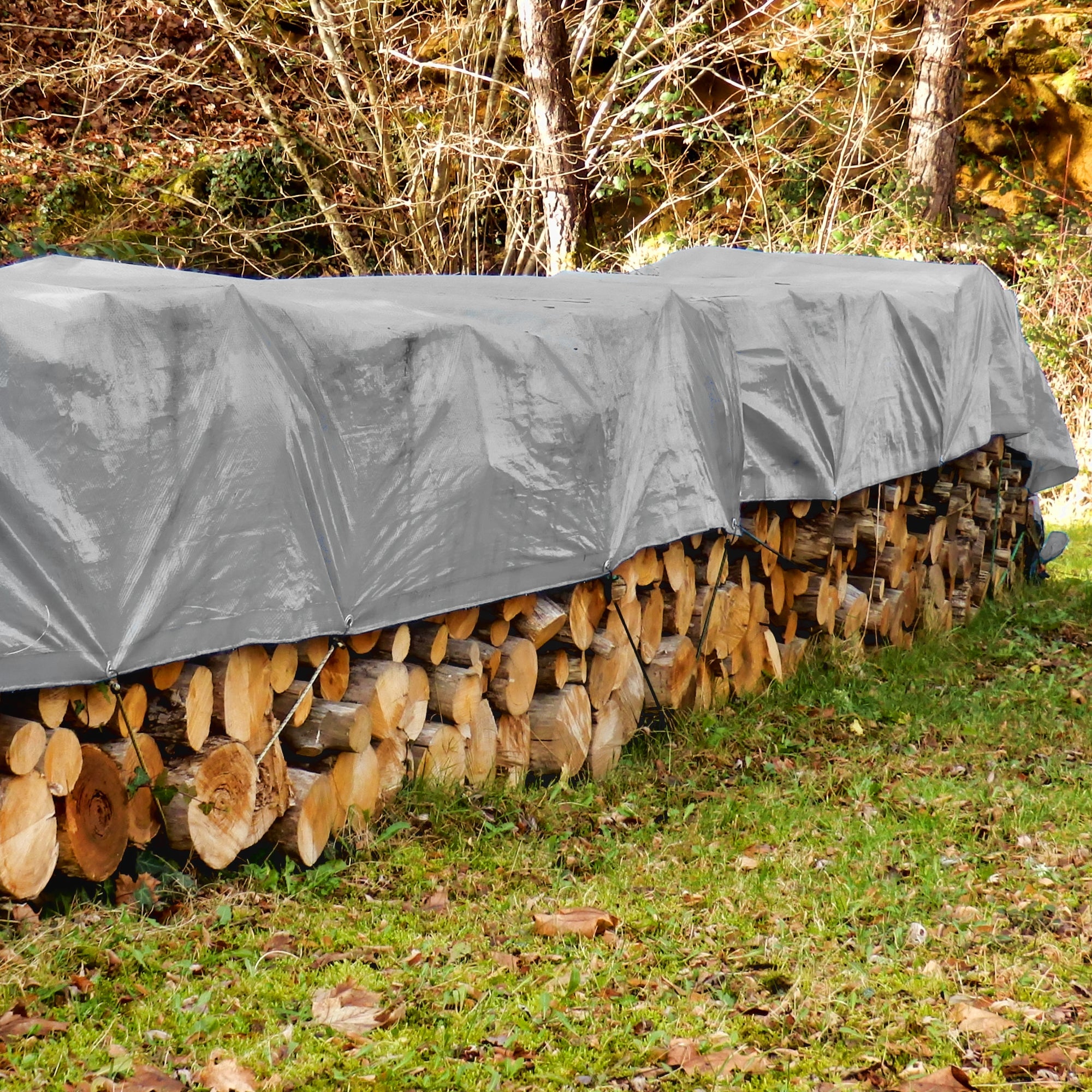ECD Germany Garten Bâche 1,5x6 m Grise 260g/m² PE