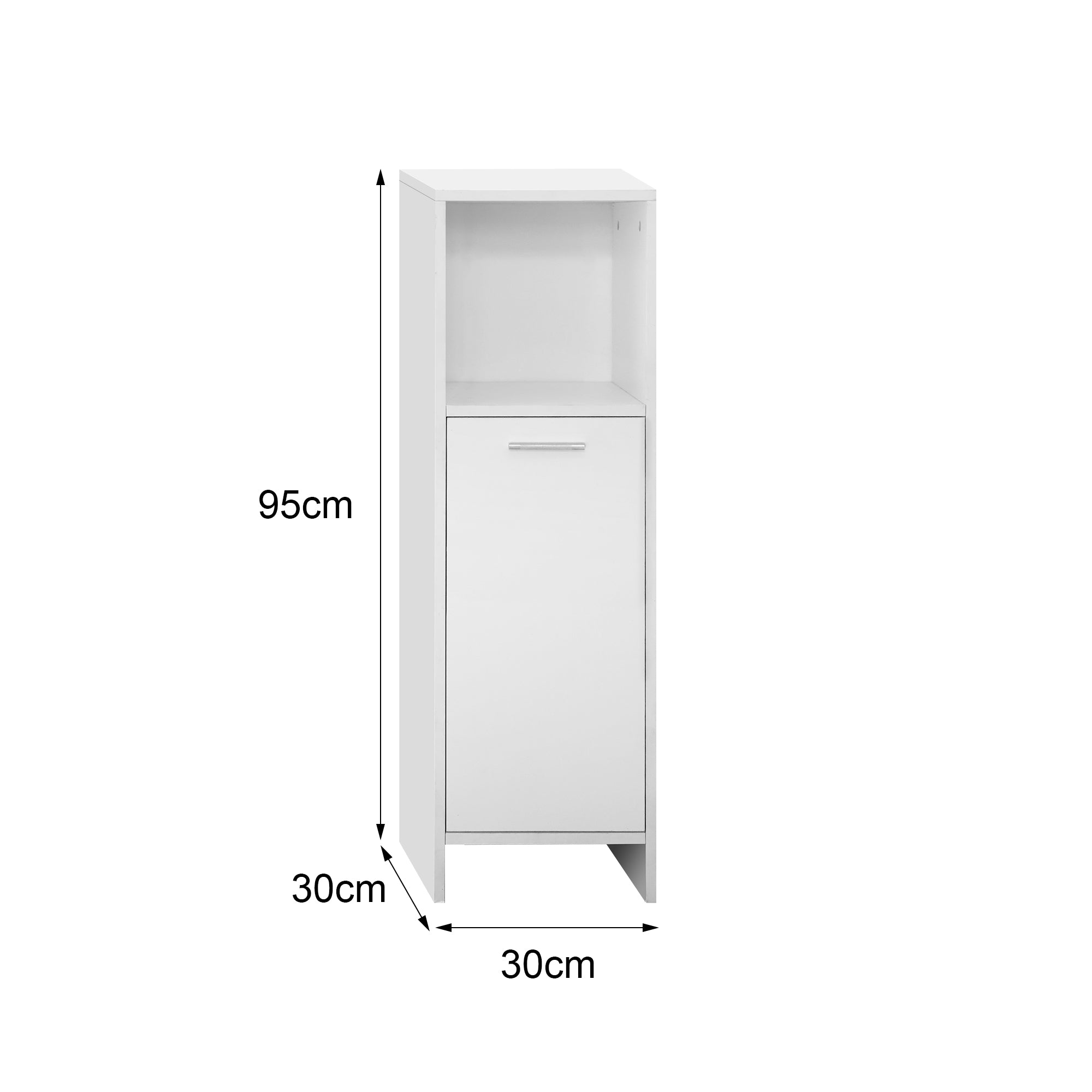 ECD Germany Möbel set 5 pièces blanc armoire miroir salle de bain