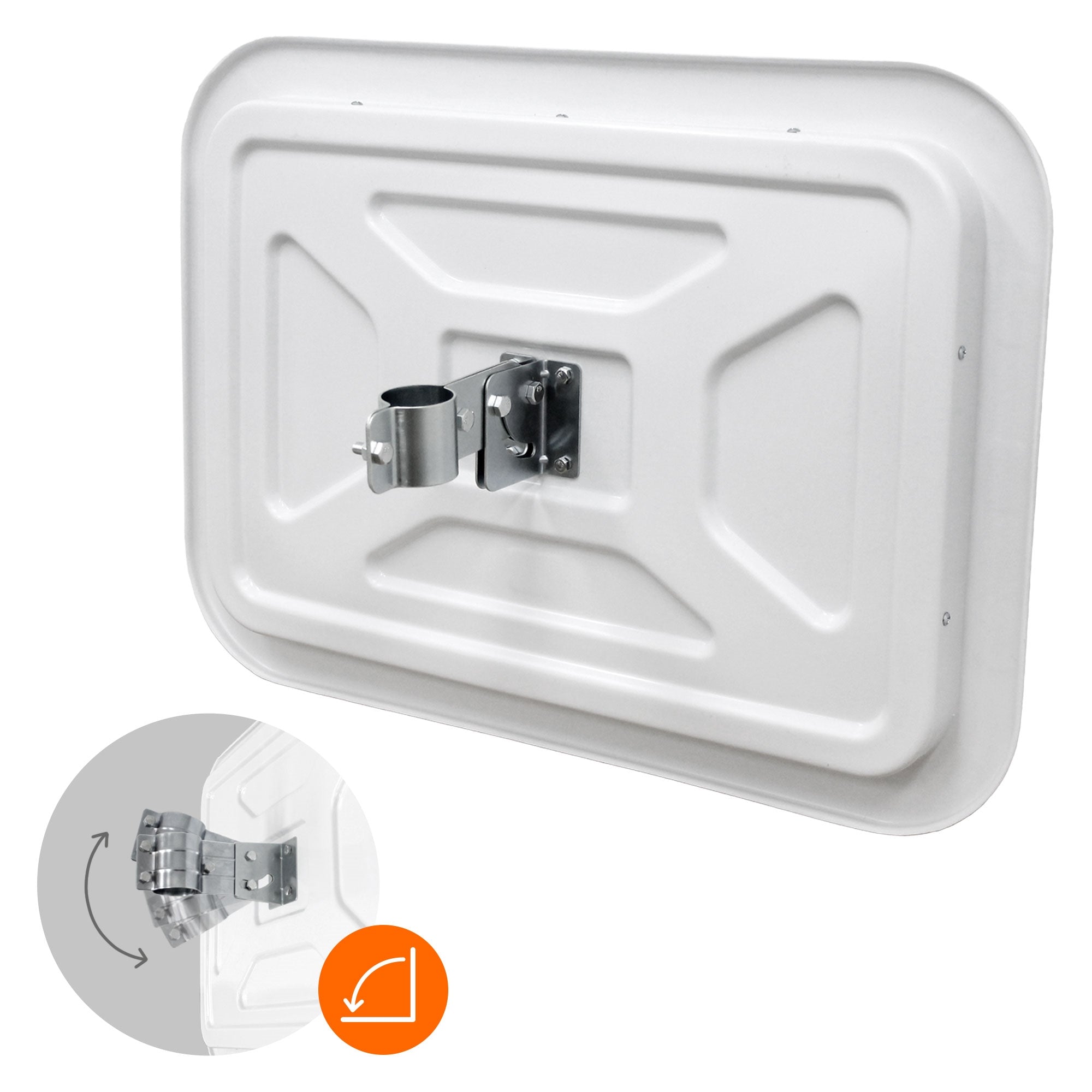 ECD Germany miroir de circulation convexe 60x40 cm avec support