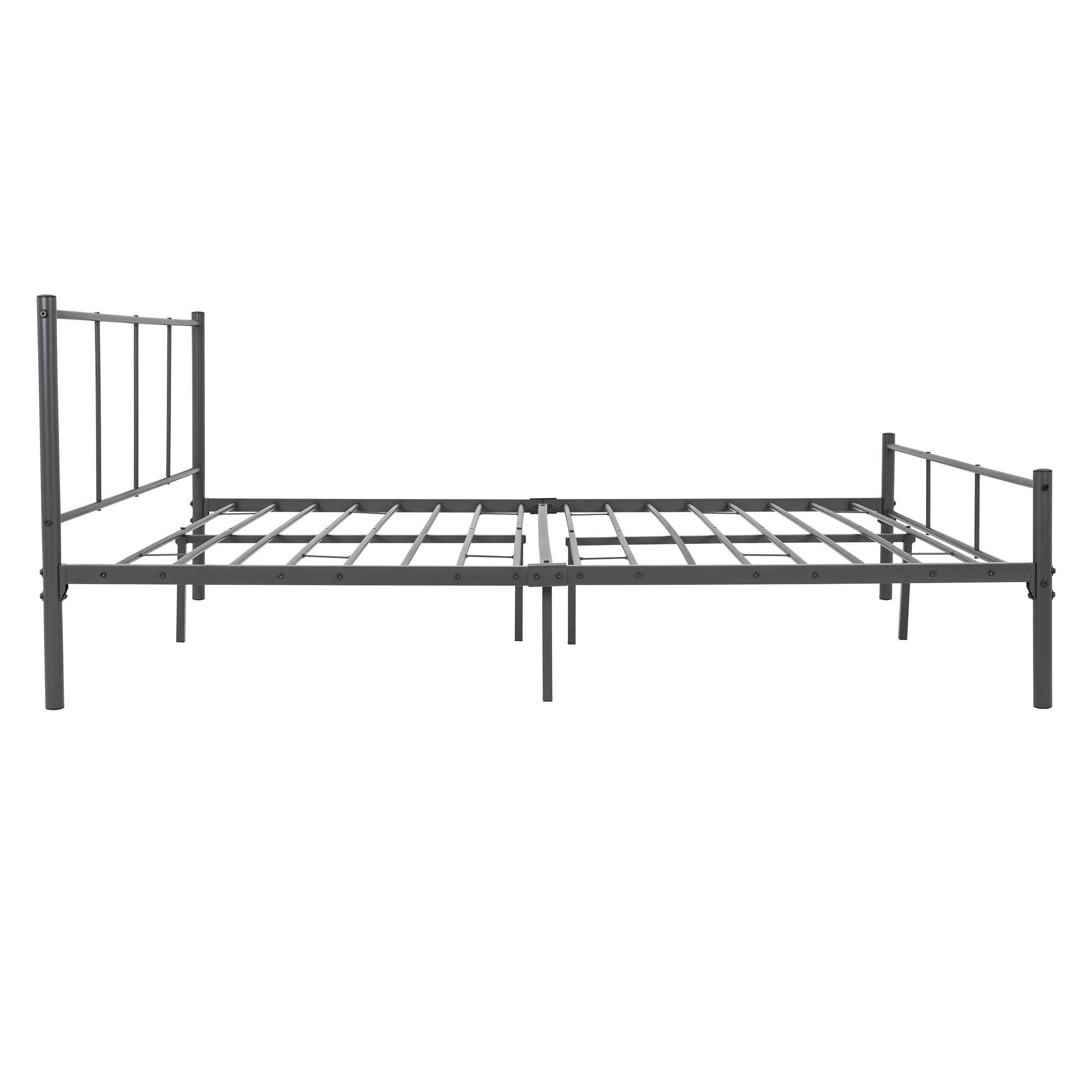 ECD Germany Möbel Lit Double Métal 160x200 Anthracite avec Sommier