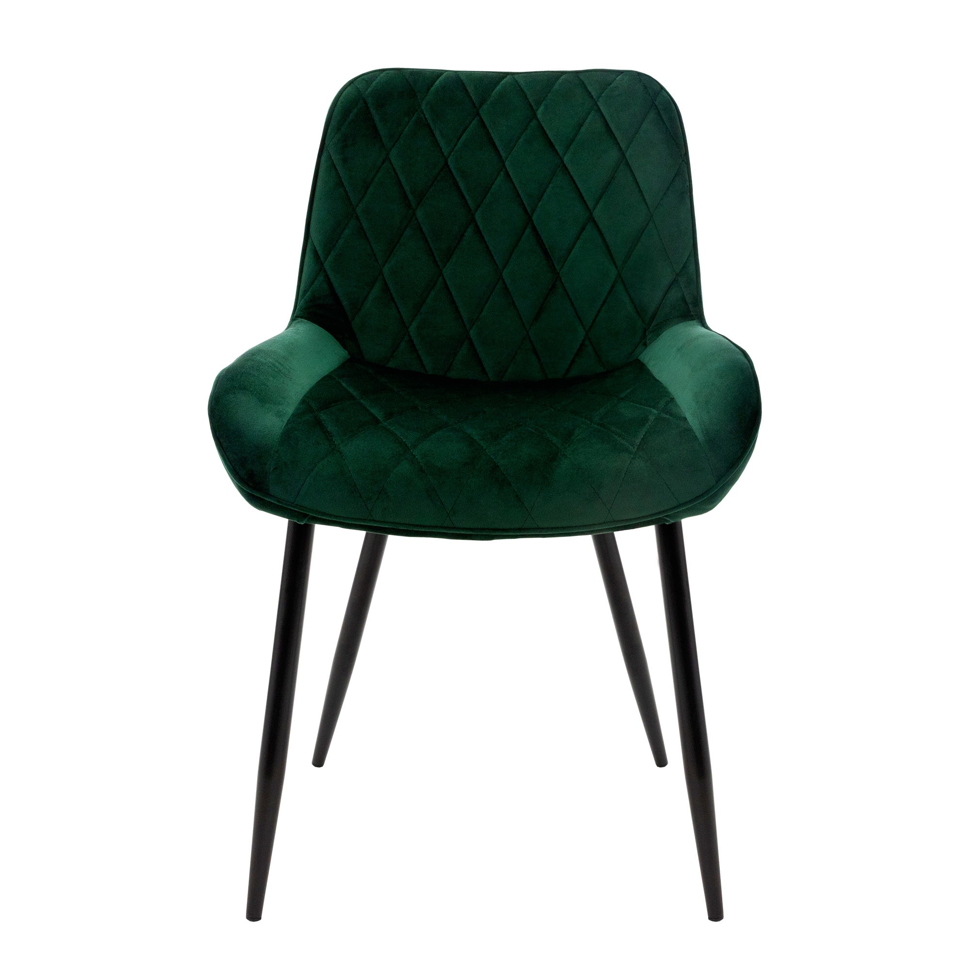 ECD Möbel chaise velours vert foncé lot 6 losanges
