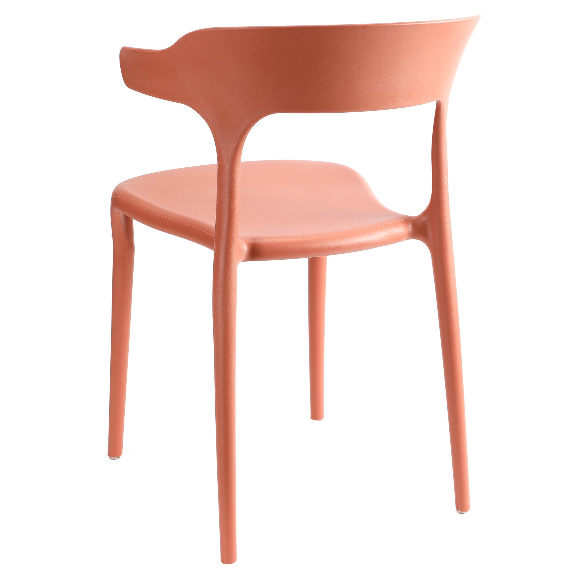 Stokomani chaise terracotta design nordique dossier courbé