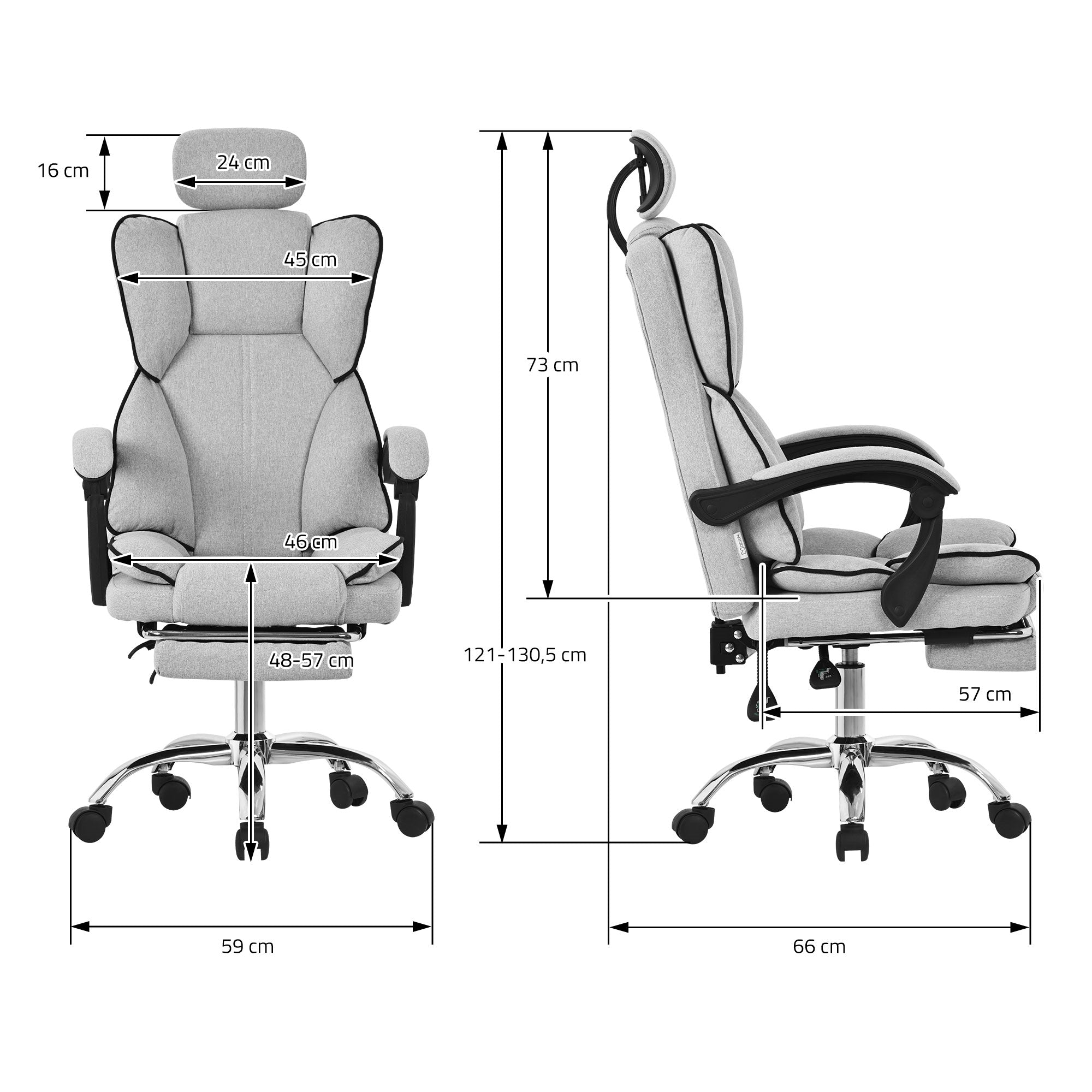 ML-Design fauteuil bureau ergonomique gris clair inclinable 120 kg B-Ware