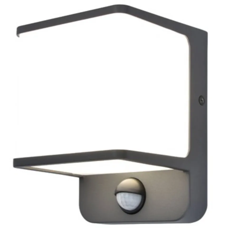 Red Deco Doblo Grey Sensor applique murale extérieur gris détecteur
