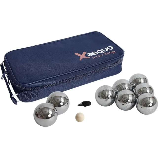 Shop-Story Loisirs Jeu Pétanque Métal 8 Boules 73 mm Housse