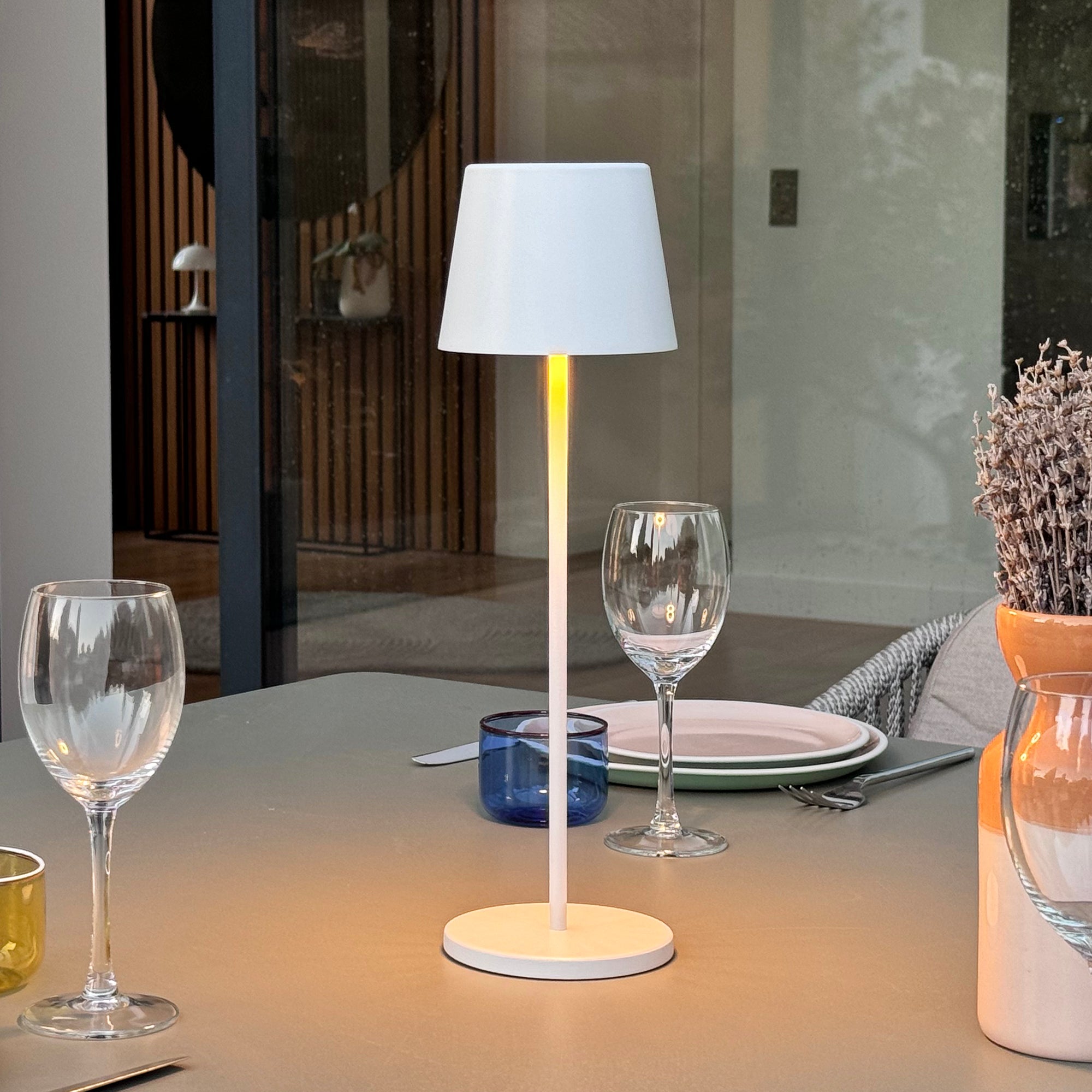 Red Deco Kelly White lot 6 lampes table sans fil H38cm LED