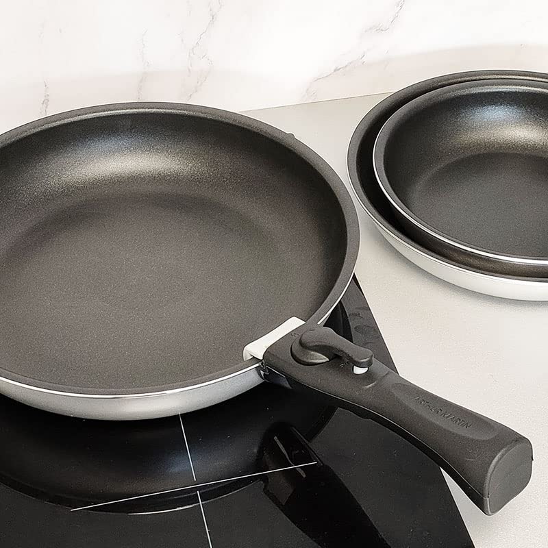 Arthur Martin AM130 set 3 poêles induction 20-28 cm argent