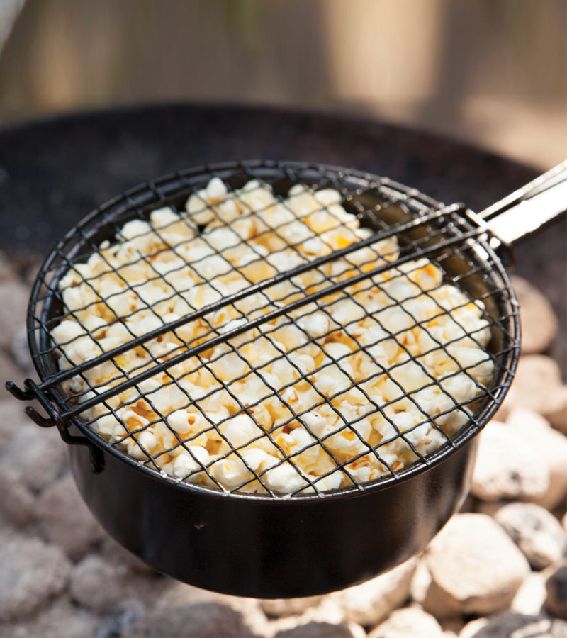 L'avant gardiste poêle à pop-corn acier avec grille