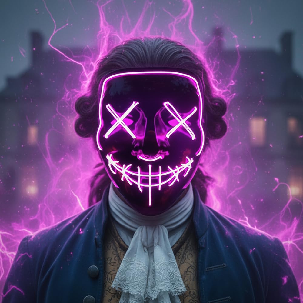 Shop-Story Nightmare Masque LED Fuchsia Halloween