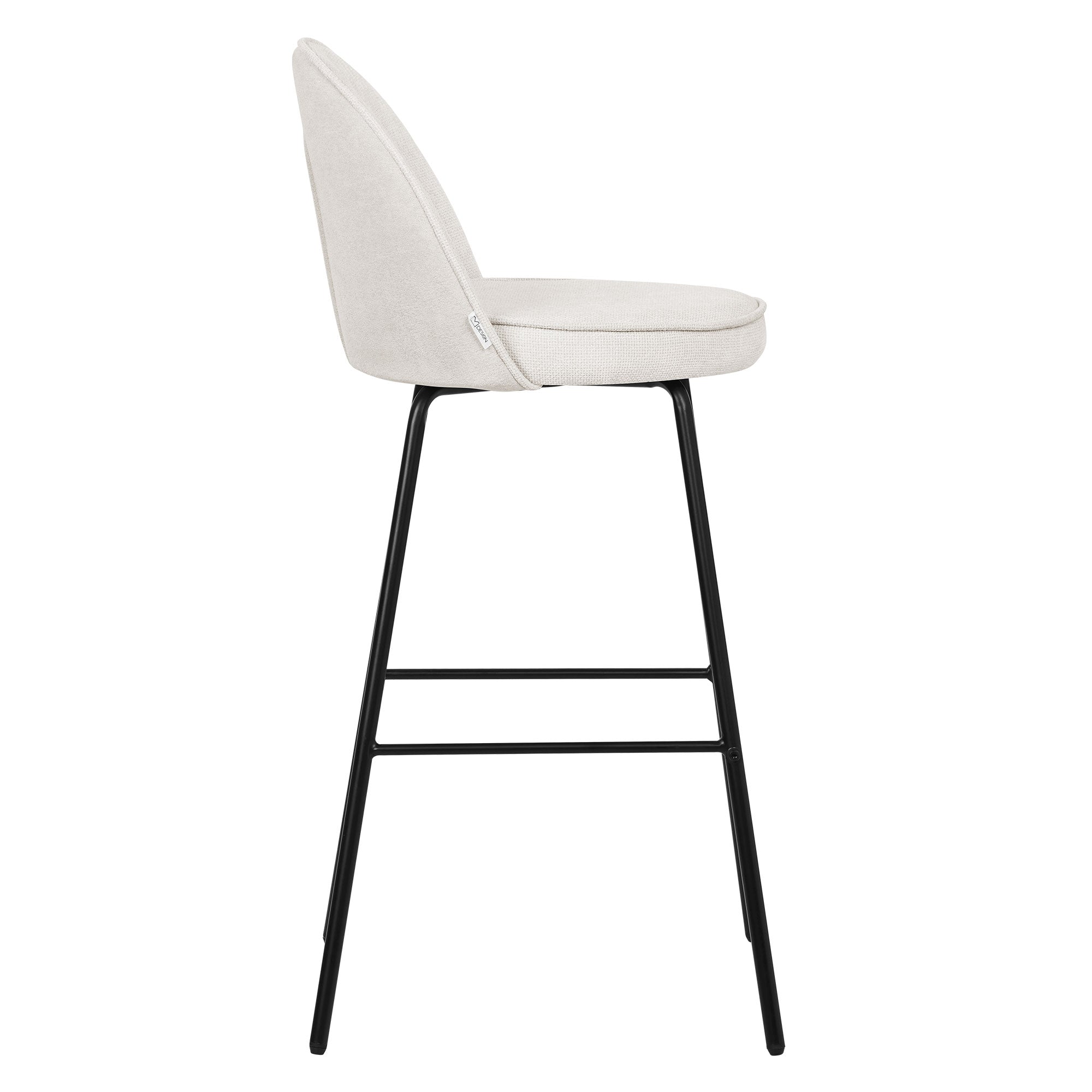 ECD Germany Möbel tabouret de bar beige lot de 4 tissu 120 kg