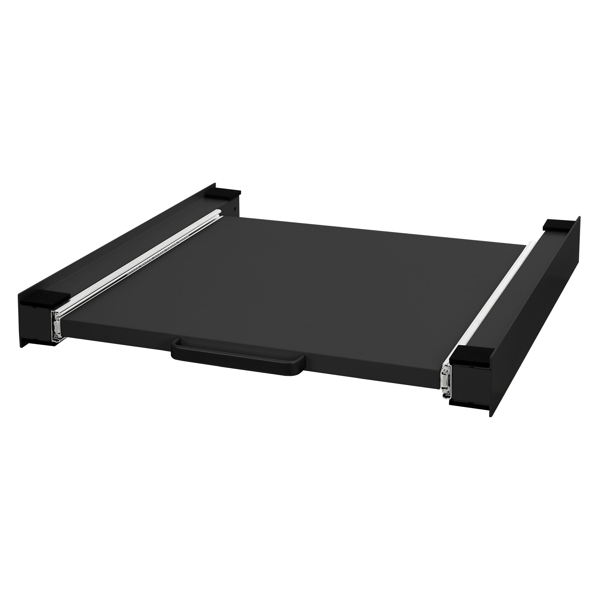ECD Germany Cadre Superposition Lave-Linge 60x60 Noir Tablette