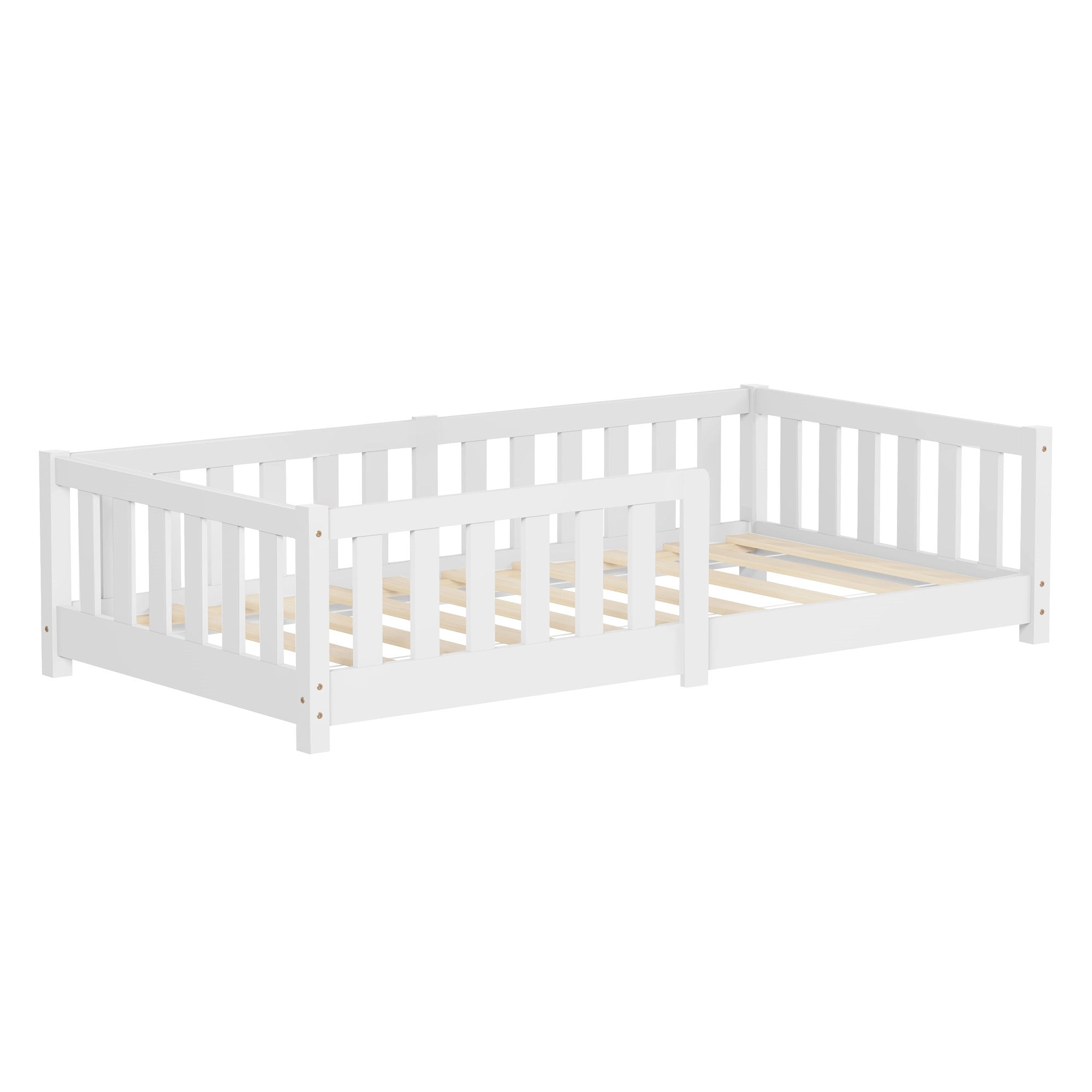 ECD Germany Kinder lit enfant blanc 80x160 pin barrière