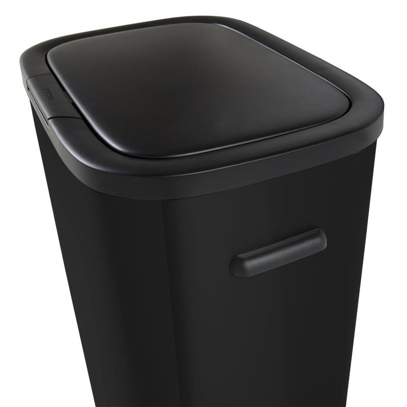 Red Deco Portland 60L poubelle cuisine push noir inox
