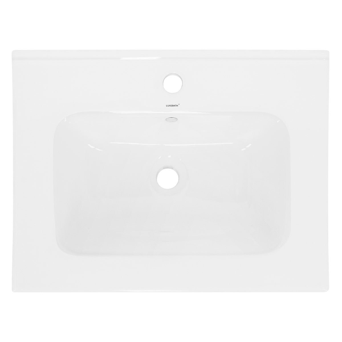 ECD Germany LuxeBath lavabo rectangulaire noir 61 cm céramique