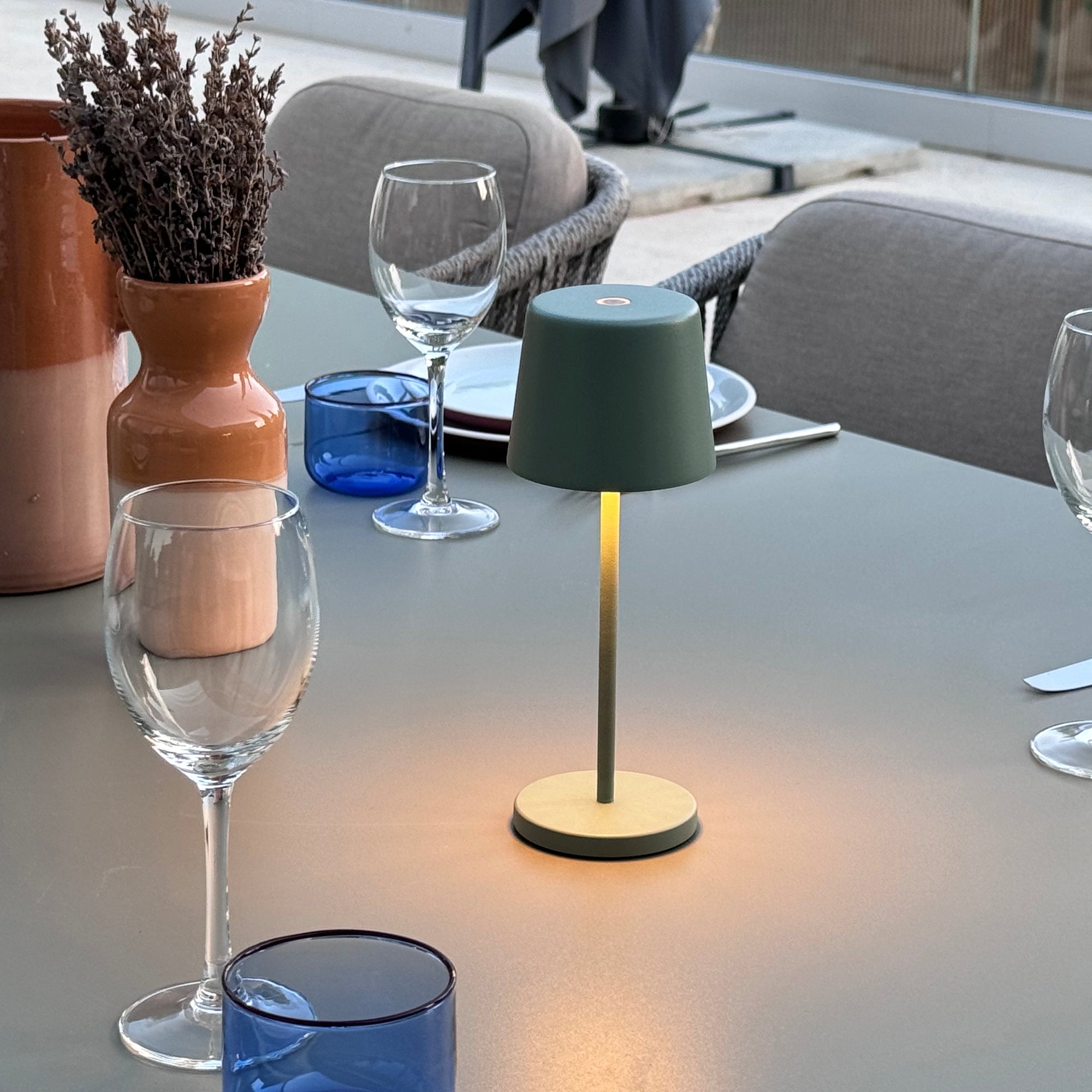 Red Deco Kelly Mini Olive Lampe Sans Fil Verte H22 cm