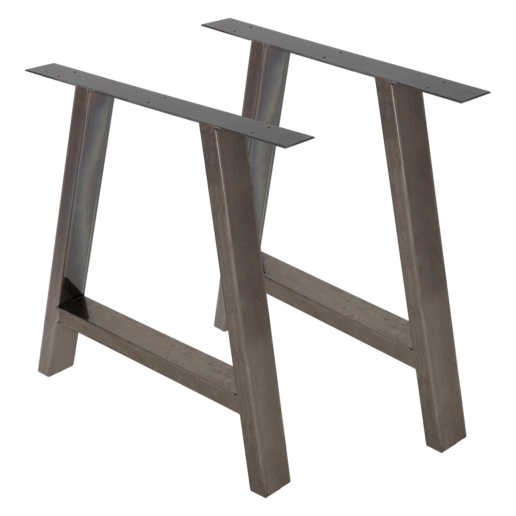 ECD Germany Möbel Pieds de table industriel acier 70x72,5 cm lot 2