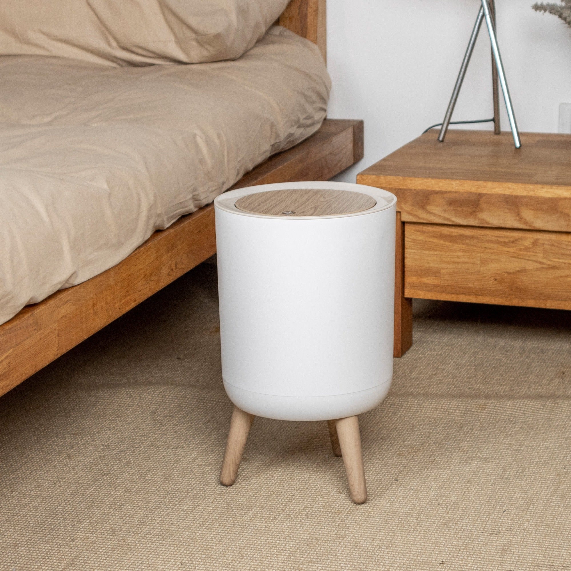 Red Deco Malmo lot 3 poubelles salle de bain bois 7L touch