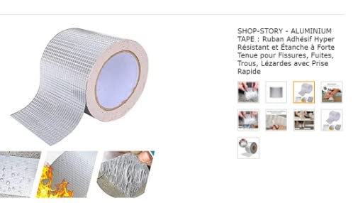 Shop-Story Aluminium Tape ruban étanche 5 cm x 1 m