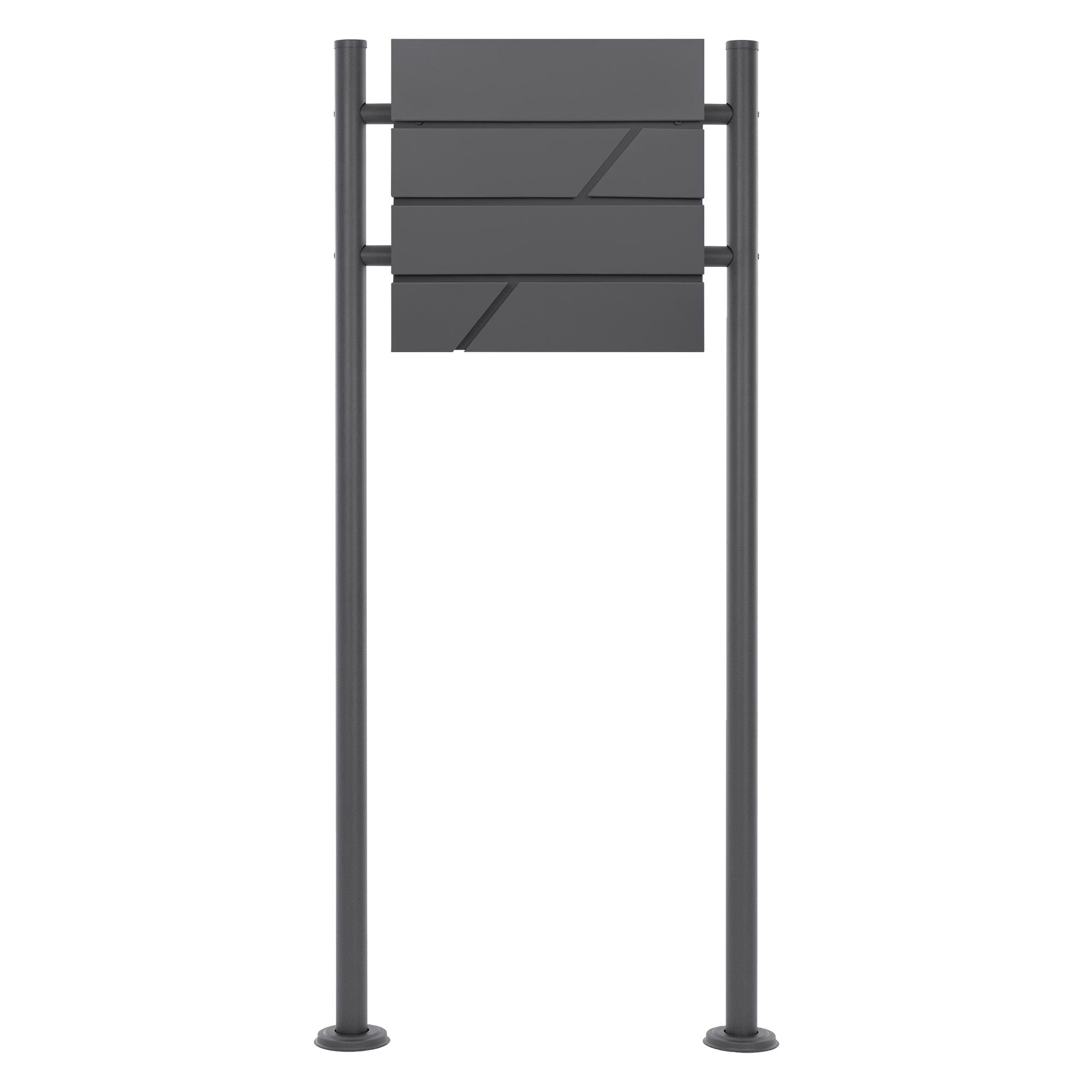 ECD Germany Bauen 120cm boîte aux lettres sur pied marbre noir
