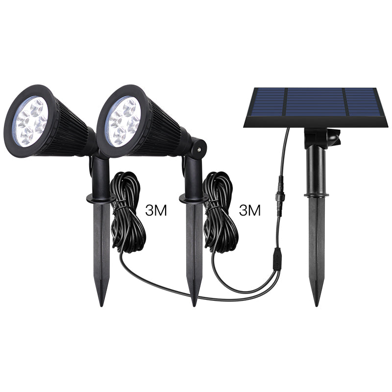 Red Deco Family Spiky double spot solaire LED H38cm