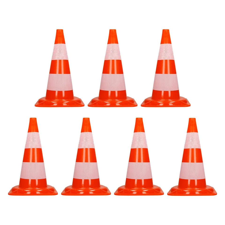ECD Germany 7 cônes signalisation 47 cm orange lot 7 PVC