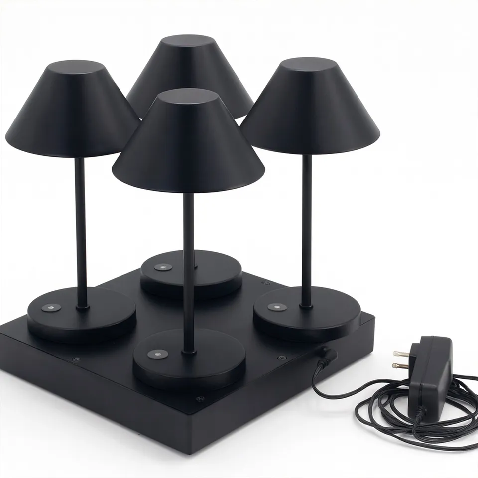 Red Deco Naomi lot 4 lampes de table sans fil LED H15,5cm