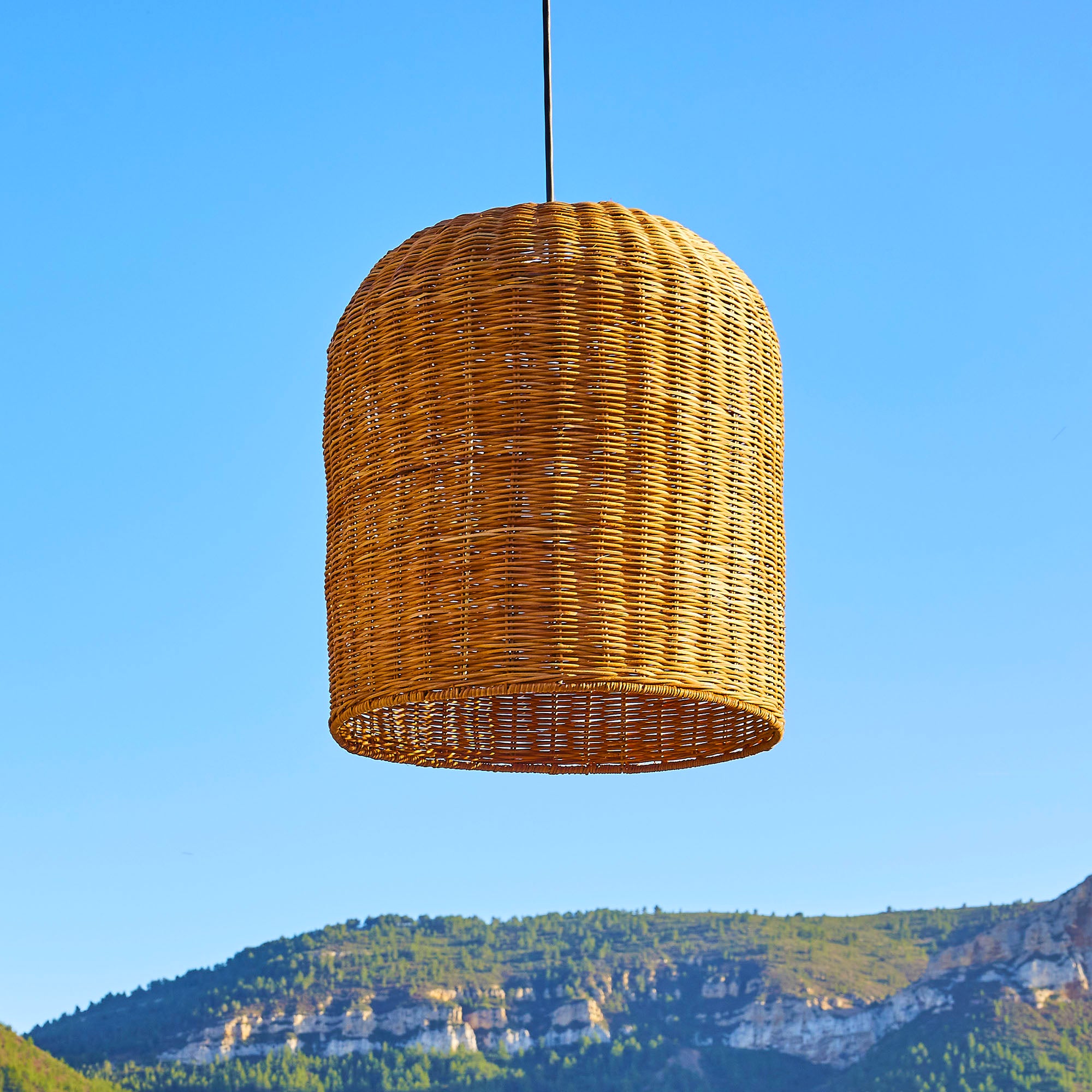 Red Deco Giacomo Outdoor Cable suspension rotin naturel 5m