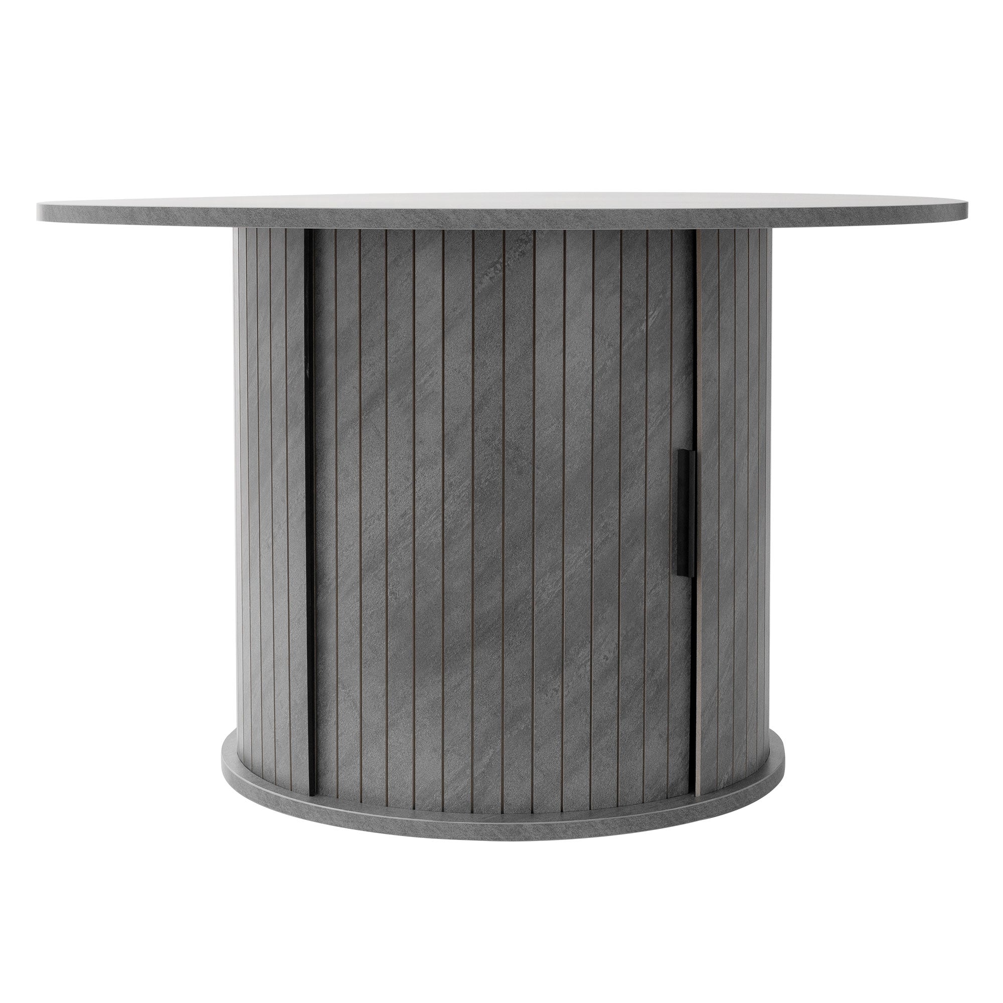ML-Design Table Basse Ronde Béton Gris Ø80x50 cm Rangement