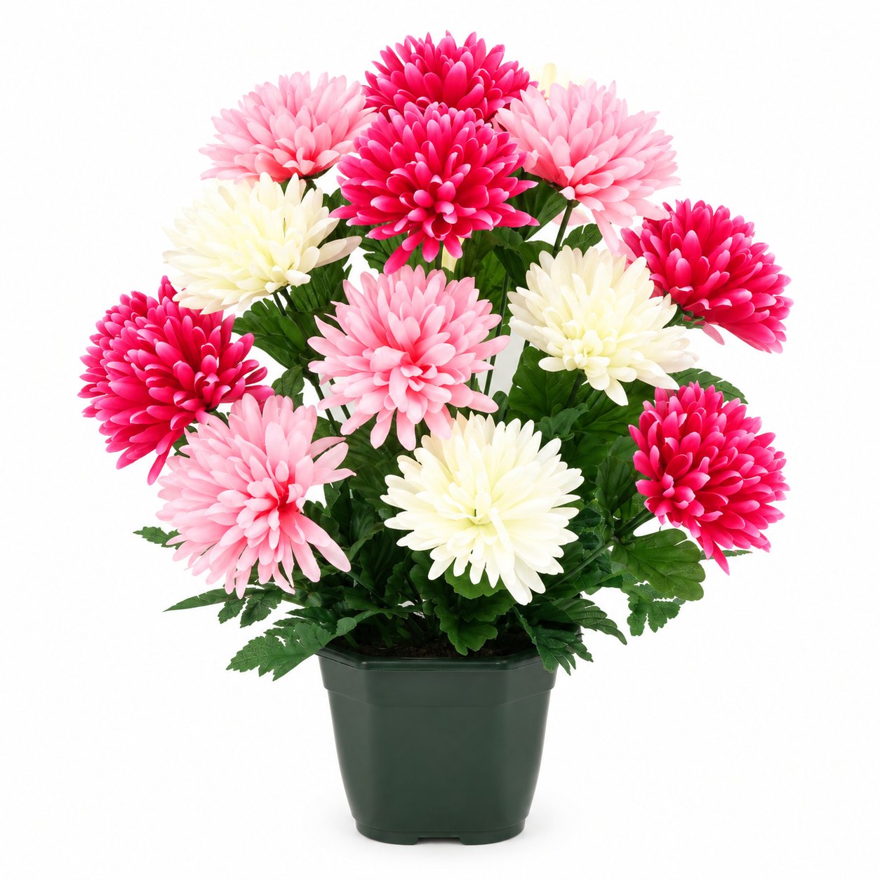 Pot artificiel chrysanthème 40 cm décoration