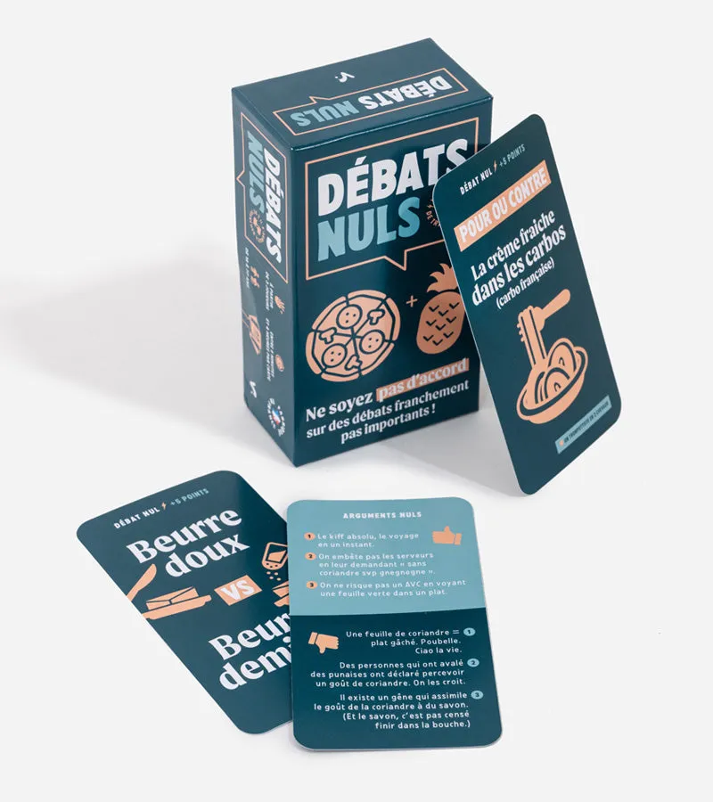 L'avant gardiste Débats Nuls jeu de société apéro 50 cartes