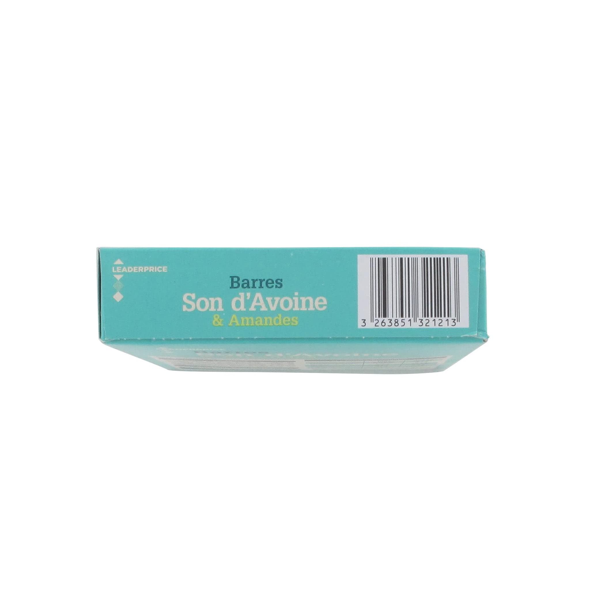 Leader Price Barres céréalières son avoine amandes 180g