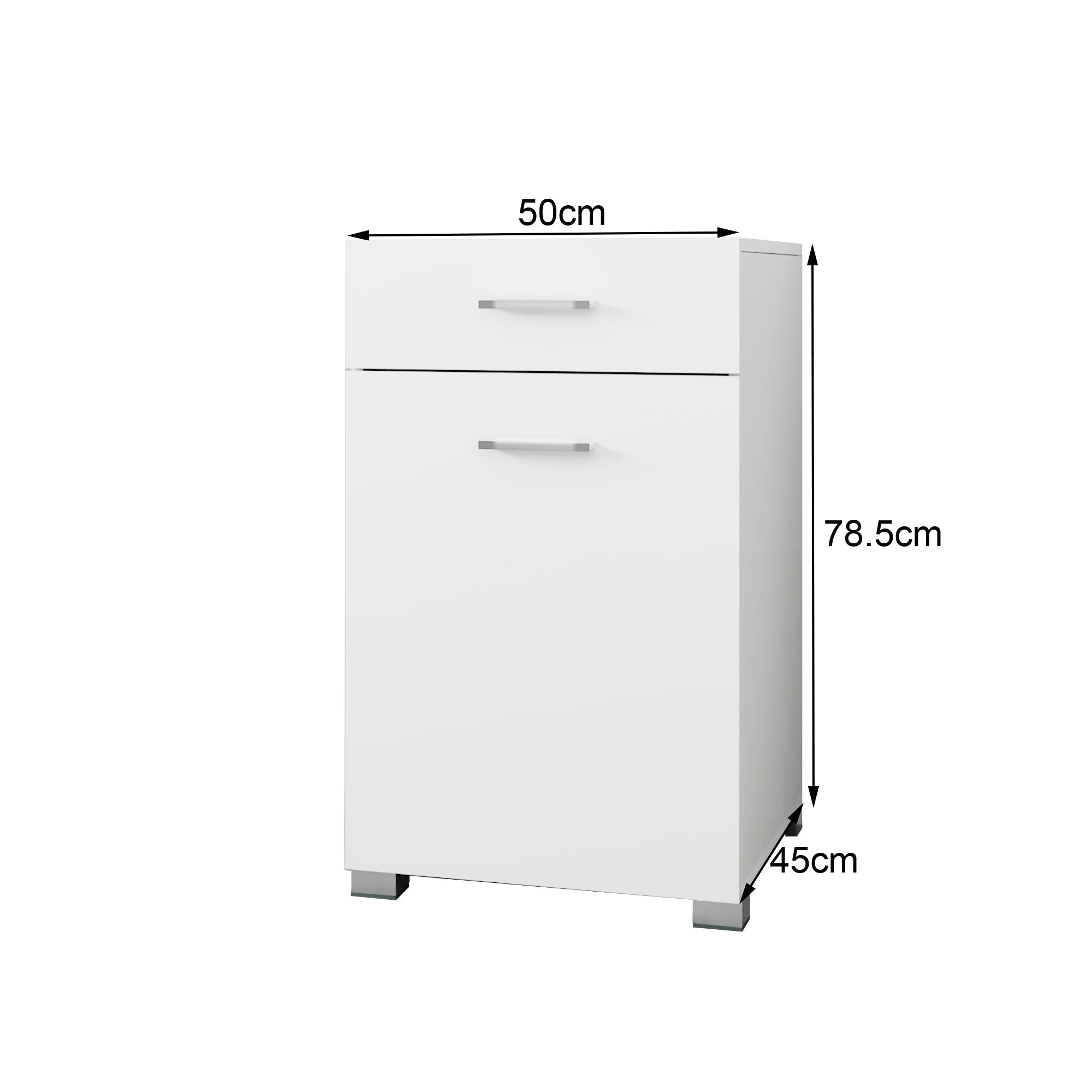 ECD Germany ML-Design ensemble salle de bain blanc 5 pièces avec miroir