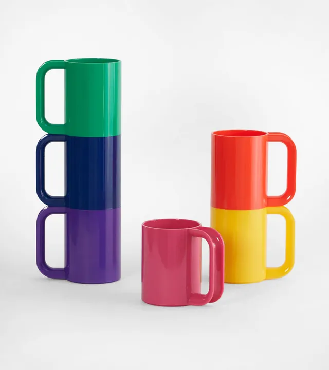 L'avant gardiste Max Heller set 6 mugs rainbow céramique