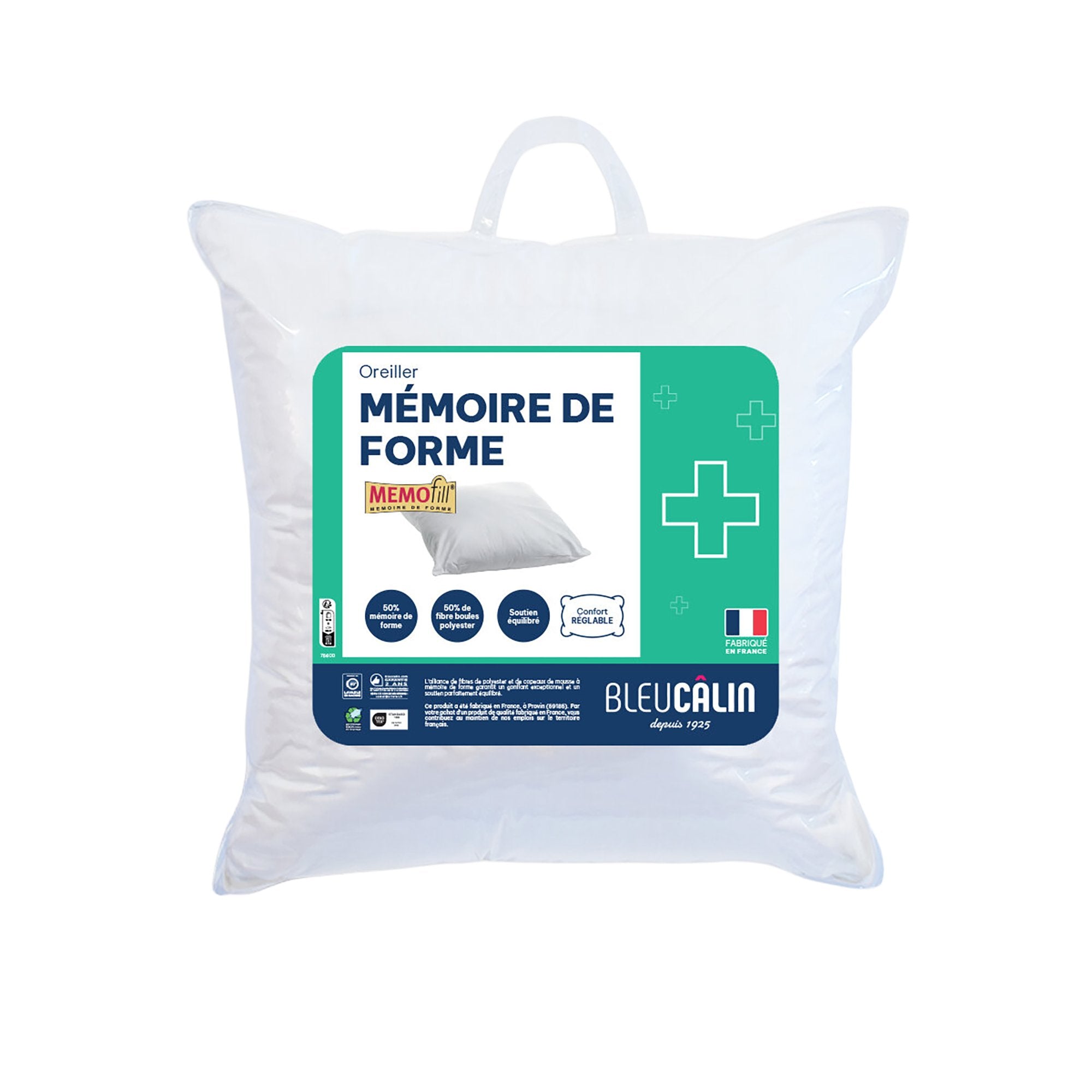 Stokomani Maison oreiller mémoire de forme 60x60 cm