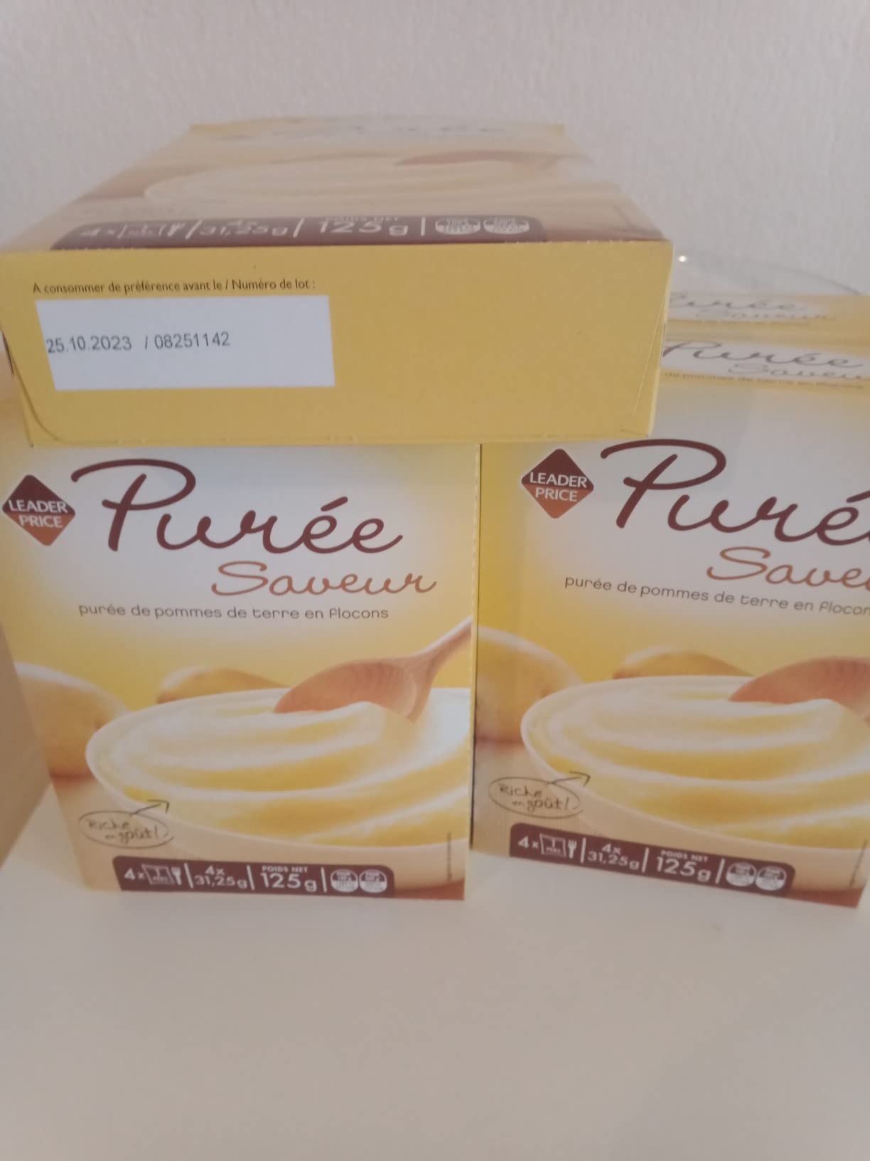 Leader Price Purée pommes de terre flocons 125g