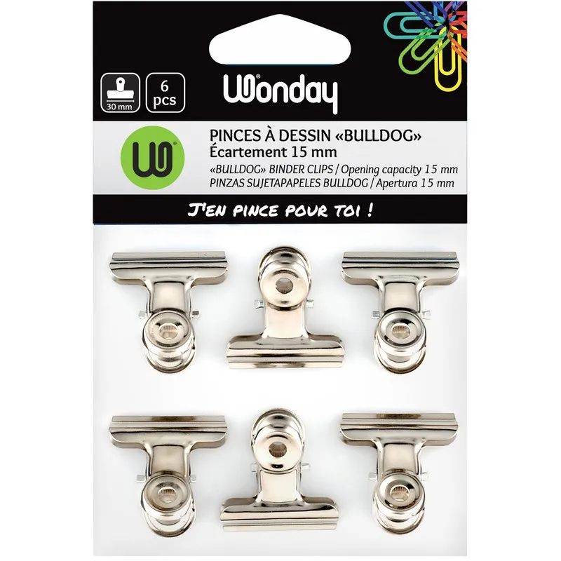 Safe Tool Fournitures de bureau sachet 12 pinces bulldog 30 mm
