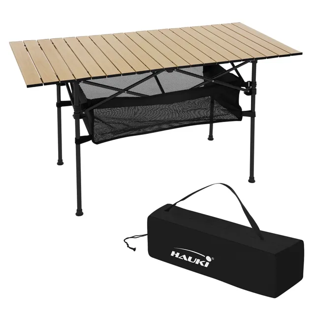 ECD Germany Hauki table camping pliante 118 cm aluminium beige