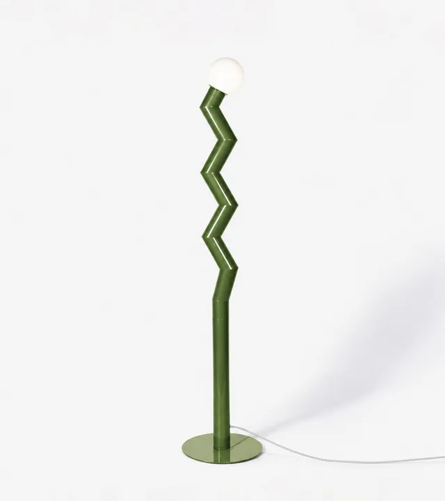L'avant gardiste Zigmo lampadaire zigzag seventies