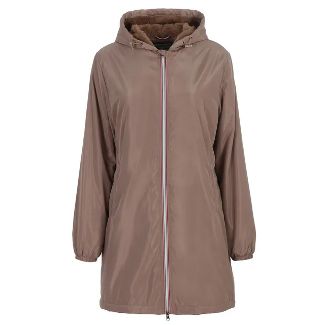 Stokomani Mode Coupe-vent long capuche beige T2 femme