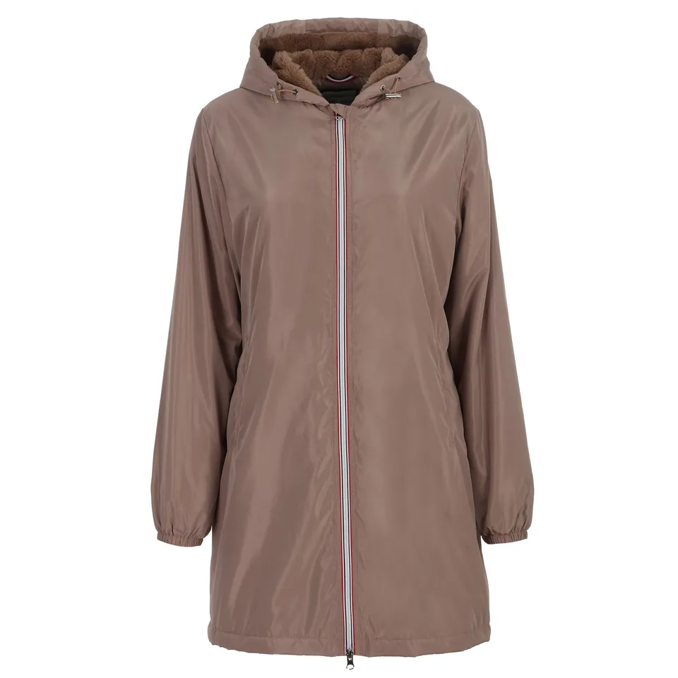 Stokomani Mode Coupe-vent long capuche beige T2 femme