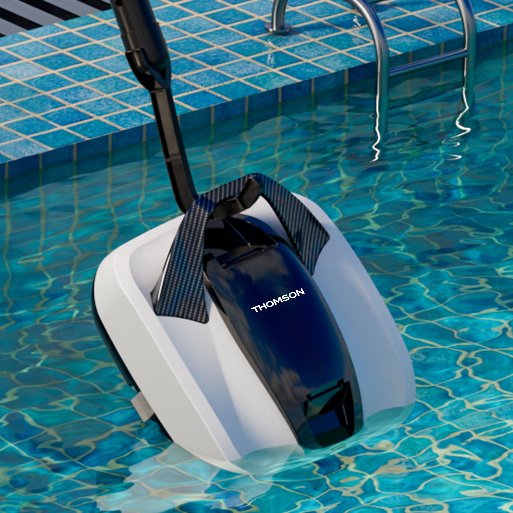 Robot nettoyeur piscine sans fil 90 min 85 m²