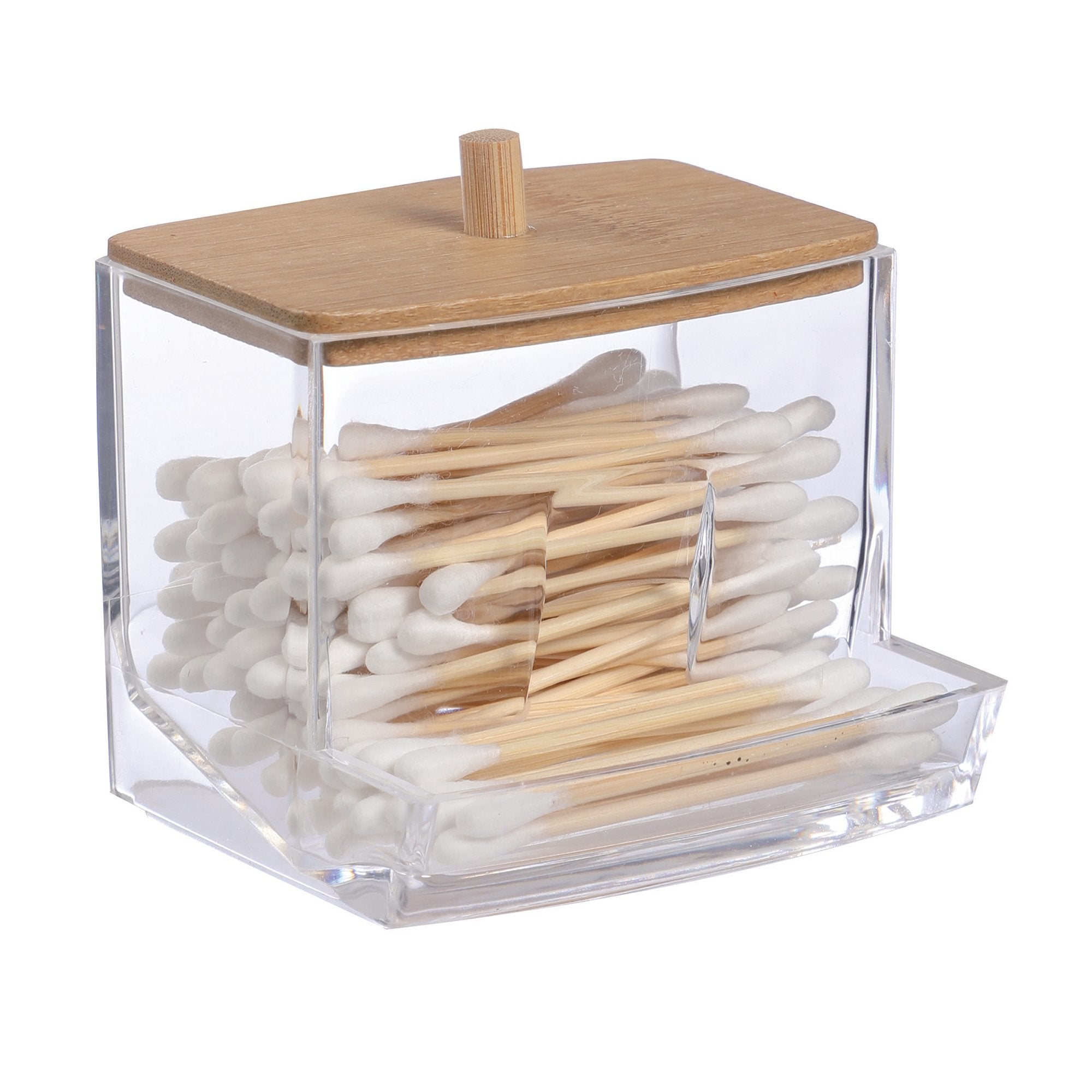 Boîte rangement coton-tige accessoire beauté salle de bain