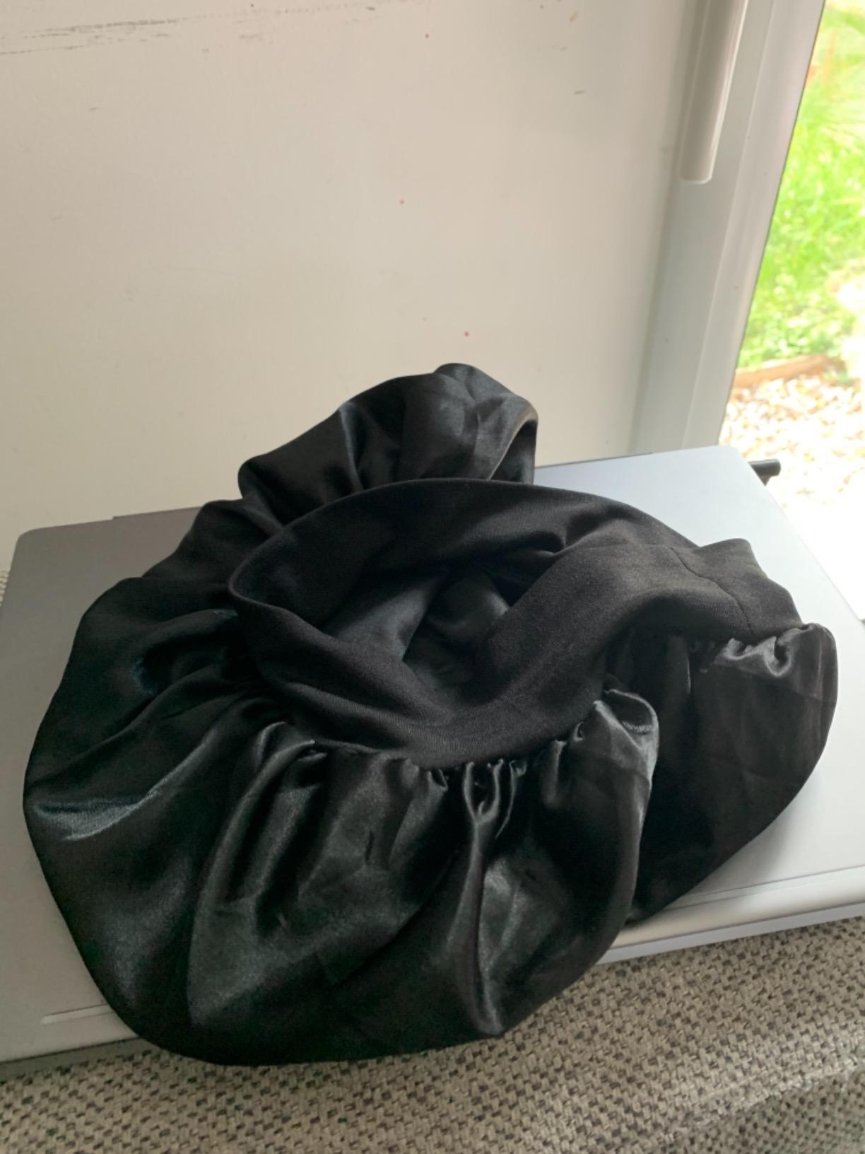 Milisten bonnet nuit satin élastique large bande noir