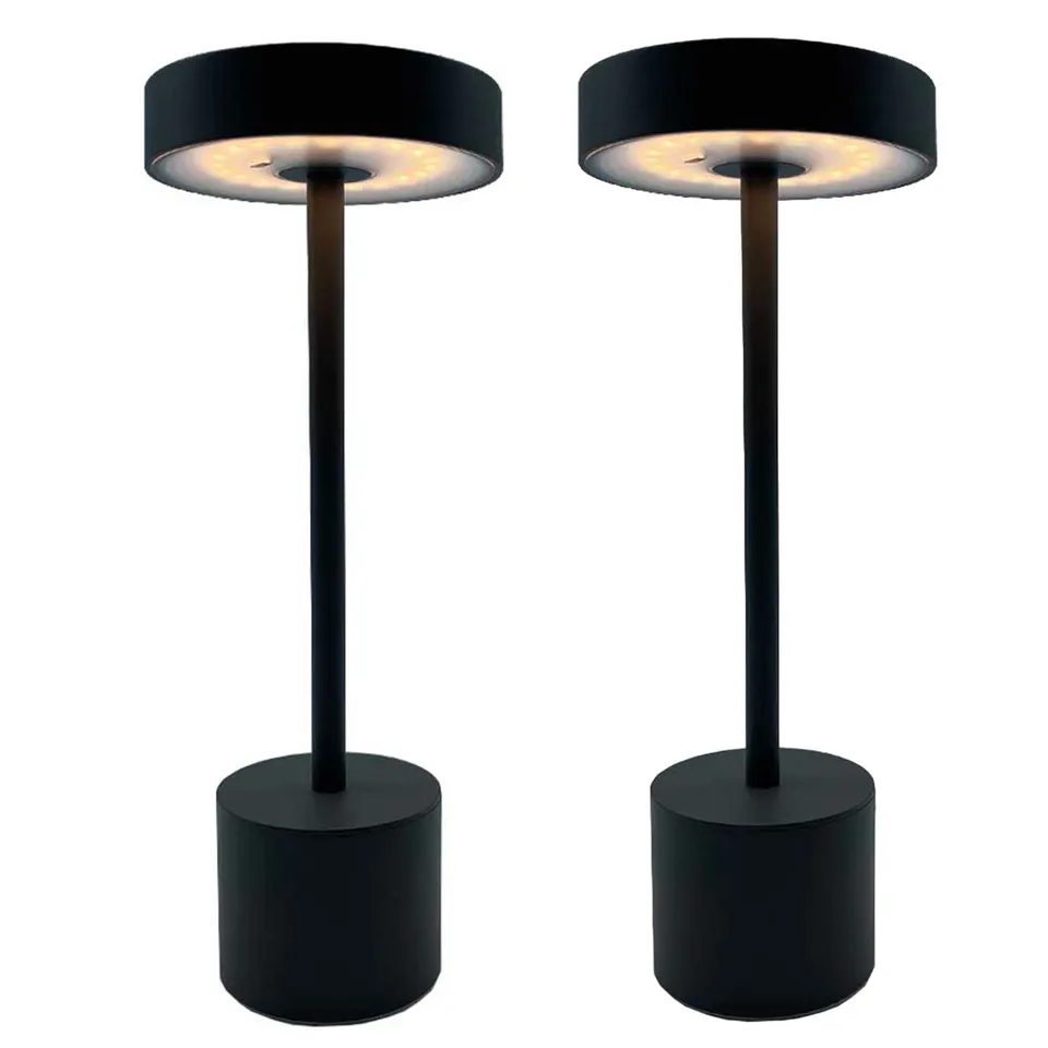 Red Deco Roby lampe sans fil lot 2 gris LED tactile H30 cm