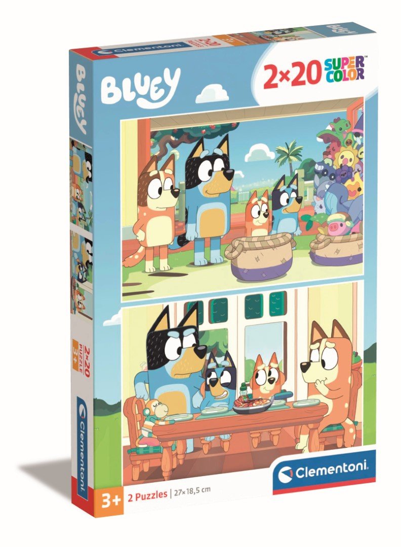 Stokomani Bluey Puzzle 2 x 20 pièces enfant