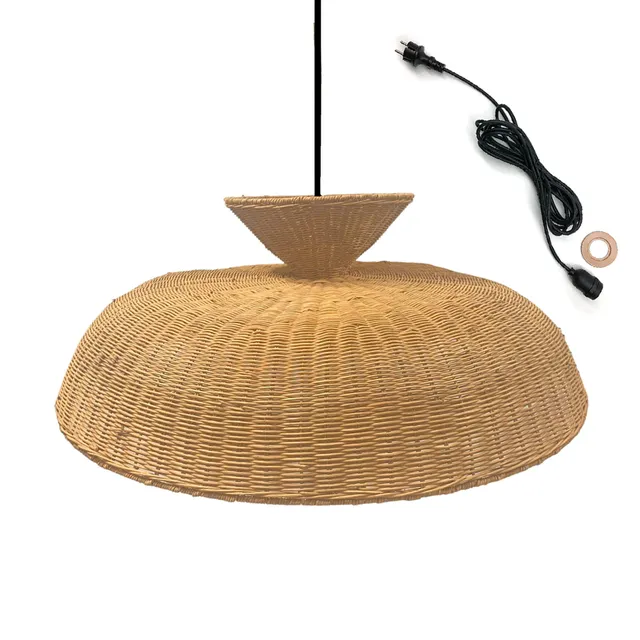 Red Deco Darma Outdoor Cable suspension rotin 80cm E27 5m