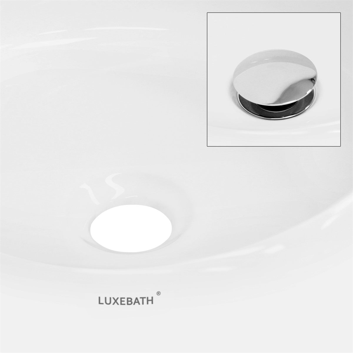 ECD Germany LuxeBath vasque céramique blanche 40x40 cm