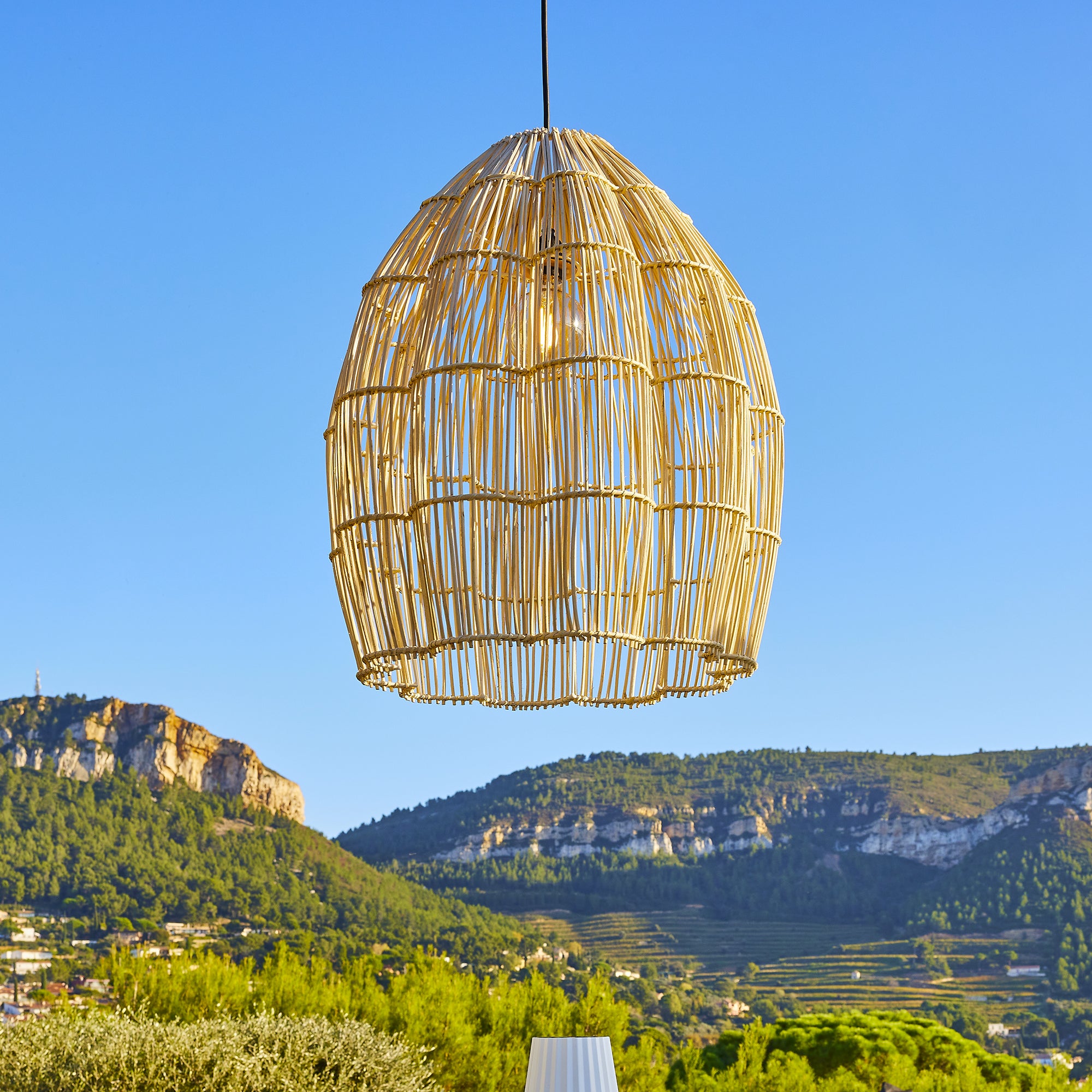 Red Deco Avila abat-jour rotin H60cm E27 style bohème