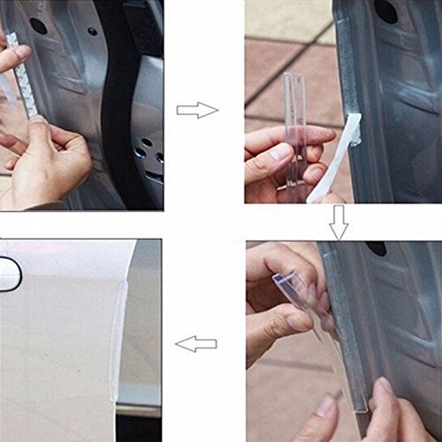 Shop-Story Bricolage Auto Lot 8 Protections Portières Voiture ABS Noir