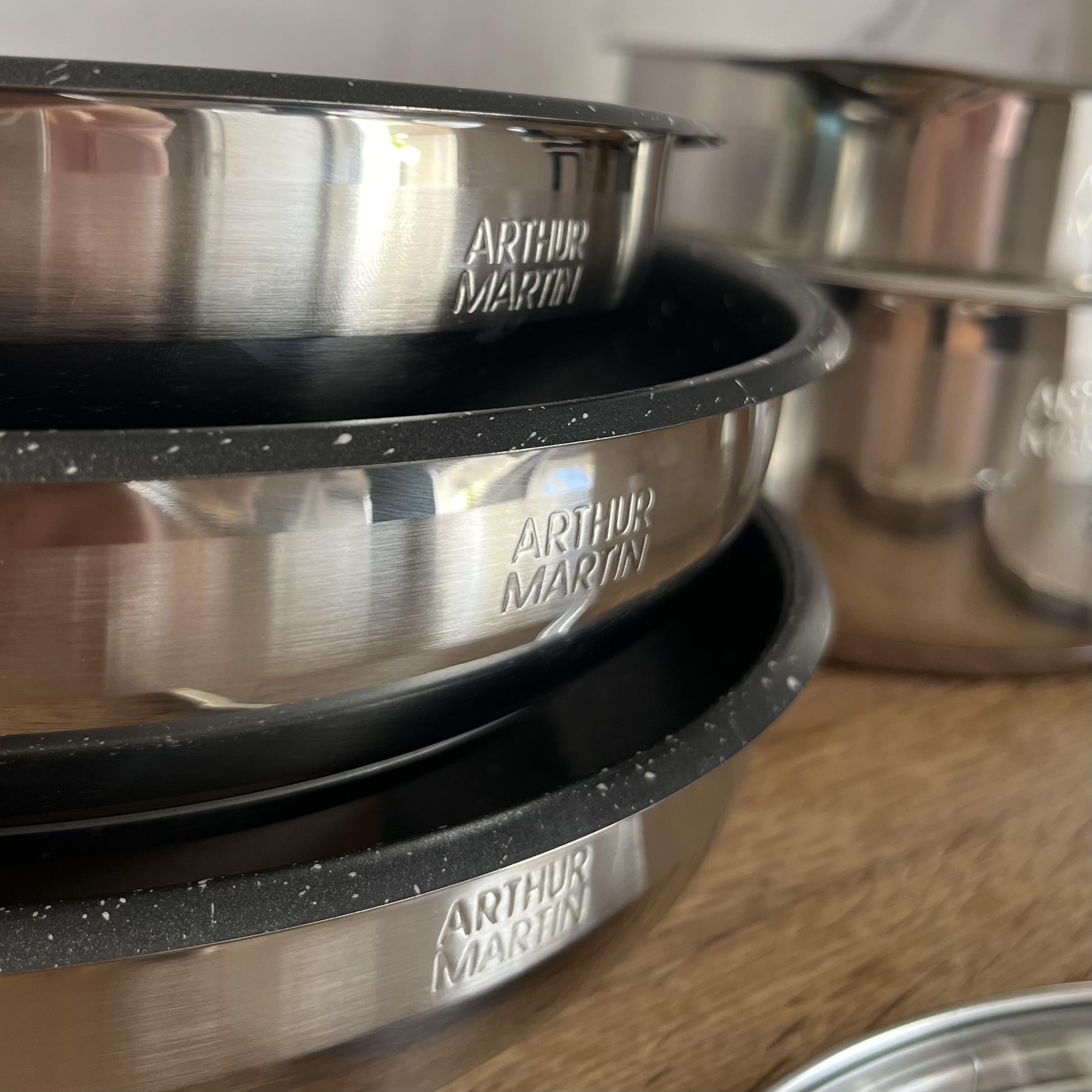 Arthur Martin AM2493 Batterie cuisine 8 pièces inox induction